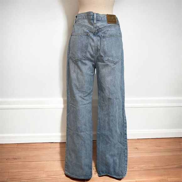Denim Forum The Joni High Rise Loose Jeans Light Wash Distressed Straight 26” - Picture 2 of 8